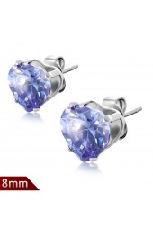 SALE - Auskarai su pusbrangiu akmeniu